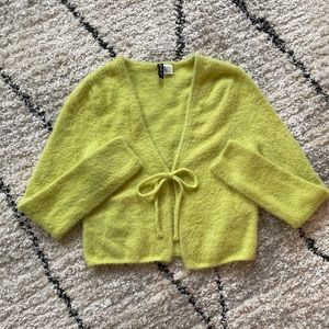 Lime green cardigan